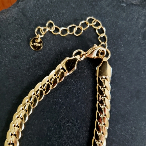 NEW Waterproof 18K Gold Plated Hollow Heart Snake Chain Necklace - Picture 7 of 11